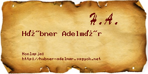 Hübner Adelmár névjegykártya